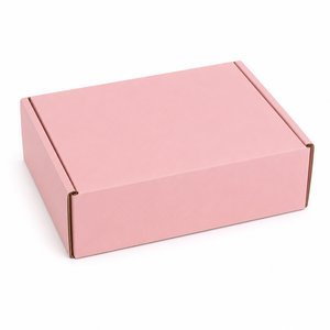 Custom Logo <b>Pink</b> Corrugated Mailer <b>Boxes</b> Eco Friendly Folding Cardboard Shipping Packaging for <b>Gifts</b> Cosmetics Clothing Box - Product Image 2