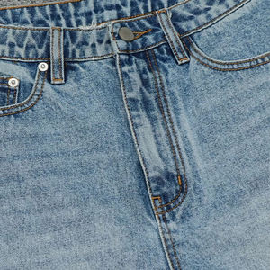 Shorts en jean personnalisés avec logo, style décontracté, délavage foncé, poches plaquées, coupe ample pour hommes - Product Image 6