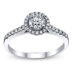 แหวนเพชรหรูหราแหวนหมั้นเพชรแท้สำหรับผู้หญิงทอง14K และ18K สร้างห้องปฏิบัติการ - Product Image 6