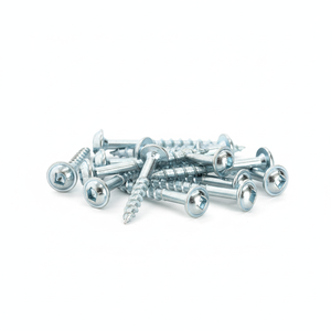 Vis autotaraudeuses PDC Modèle 8 CLASSE 4 à tête cylindrique, filetage grossier pour bois, à entraînement Phillips/Pozi, en acier au carbone nickelé/zingué - Product Image 1