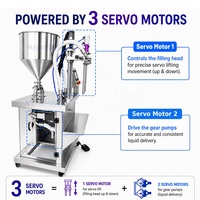 Machine de remplissage numérique semi-automatique NENOSUN à 2 têtes avec 2 buses - Pompe doseuse servo pour liquides moussants et pâtes