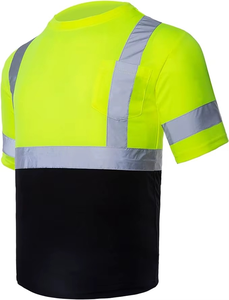 High Visibility Breathable Cotton Safety <b>Polo</b> Shirt with Reflective Strips for Construction Work-Custom Clothing Water Resistant - Product Image 5