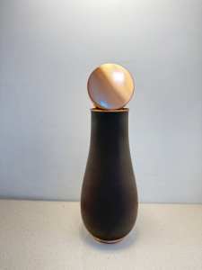 Premium Matte Chocolate Brown Pure Copper Bedside Carafe Jar 1500ml Powder Coated Coffee Brown <b>Pot</b> Luxury Wellness Drinkware <b>Set</b> - Product Image 4
