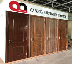 Puerta Interior Insonorizada e Impermeable con Núcleo de WPC, Diseño Moderno y Lujoso, Madera Compuesta, Uso Comercial, Baños, Oficinas - Product Image 6