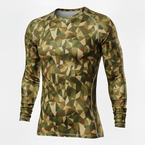 Vente en gros de Rash Guards à manches longues en Spandex et Nylon personnalisables pour Jiu Jitsu, MMA, Boxe, et comme sous-vêtement de base pour le canoë, tailles adultes unisexe - Product Image 3