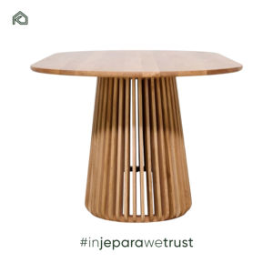 Ensemble de table à manger ronde moderne en bois massif de luxe, 4 places, meubles de salle à manger écologiques - Product Image 2