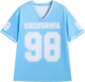 Nueva Camiseta de Fútbol de Malla para Hombre, Uniforme de Fútbol, Jersey de Fútbol de Malla para Hombre, Corte Holgado, Cuello Redondo, Franjas Reflectantes - Product Image 4