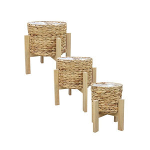 Hot Selling High Quality Natural Water Hyacinth <b>Stand</b> Planter Pot for Home Furniture Decor Garden Direct Vietnam Factory - Product Image 3