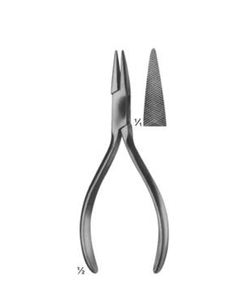 Alicates de mandíbula serrada de 140 mm de acero inoxidable, instrumento dental ortodóntico OEM ODM - Product Image 1