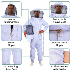 Traje de Apicultura Profesional Hecho en Pakistán, Ventilado para una Experiencia Cómoda, con Alta Calidad - Product Image 6