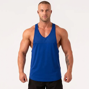 Men's Bodybuilder Stringer Men's Sleeveless Racerback Men's Yoga Wear Stringer Shirt Yoga Stringer <b>Top</b> Men Sporty Fit Stringer - Product Image 1
