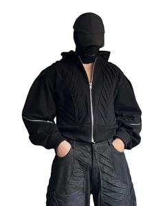 Sudadera con capucha extragrande de algodón 100% para hombre, personalizada al por mayor, ecológica, con hombros caídos, bordado en relieve, color liso, para invierno - Product Image 1