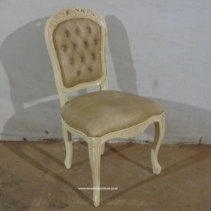 Bộ Đồ Ăn Cổ Điển Đồ Nội Thất Ý Bàn Ăn Hình Tròn Và Hình Bầu Dục Với Mặt Kính Với Ghế Ăn Bằng Gỗ Đồ Nội Thất Sang Trọng - Product Image 2