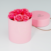Boîte Cadeau Cylindrique en Velours pour Mariage, Boîtes en Carton Empilables pour Demoiselles d'Honneur, Anniversaire, Fête, Artisanat, Emballage en Carton Gaufré