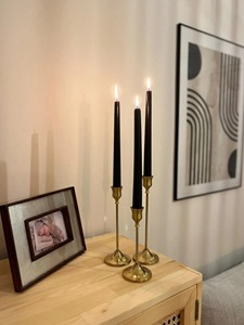Porte-bougie moderne en laiton, accessoire d'éclairage décoratif pour la maison, idéal pour les mariages et autres événements, ainsi que les lanternes. - Product Image 3