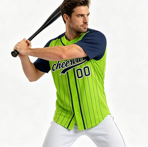 Uniforme de Béisbol Personalizado al por Mayor OEM/ODM, Uniforme de Béisbol de Equipo con Nombre y Número Personalizados, Jersey Deportivo de Secado Rápido 100% Poliéster - Product Image 3