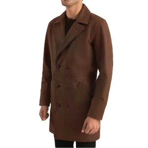 Chaqueta de Motociclista de Cuero Genuino Marrón, Elegante, Duradera, de Primera Calidad, Informal, para Hombre, con Logotipo Frontal, para Otoño - Product Image 5