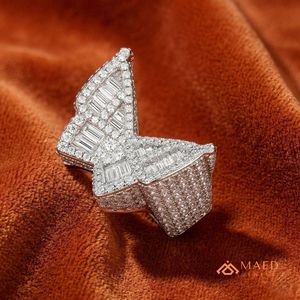 Moissanite <b>Ring</b> <b>Mens</b> Crown Signet <b>Ring</b> Baguette Stone Statement Jewelry Luxury Gift <b>for</b> Him Premium Finish Style Fit - Product Image 3