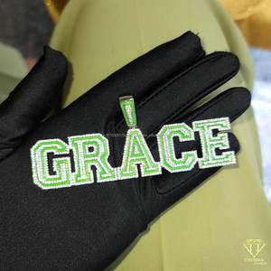 Custom " Grace " Letter Pendant Necklace <b>Iced</b> <b>Out</b> Lab Grown Diamond Hip Hop Tennis <b>Chain</b> Jewelry - Product Image 2