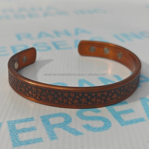 Pulsera Magnética de Cobre Inspirada en Estrellas, Joyería de Bioenergía Curativa para Meditación, Bienestar, Vitalidad y Equilibrio Energético - Product Image 1