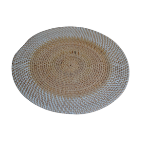 Breakfast Nook Rattan Placemat Hand-Woven Round <b>Table</b> <b>Mat</b> for Casual Morning Dining Natural Fiber Accessory - Product Image 2