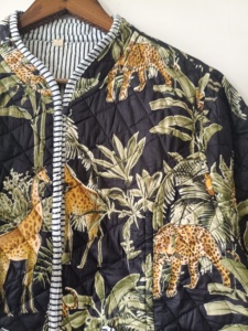 Veste en coton matelassée patchwork : Manteau réversible bohème - Product Image 2
