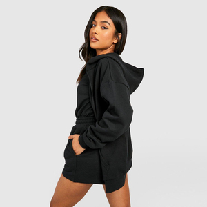 Conjunto de Dos Piezas para Mujer, Estilo Veraniego, Sólido y Moderno, Ligero, de Algodón, con Cierre, Encaje, Capucha, Secado Rápido, Cómodo, para Deportes, Viajes y Actividades al Aire Libre - Product Image 2