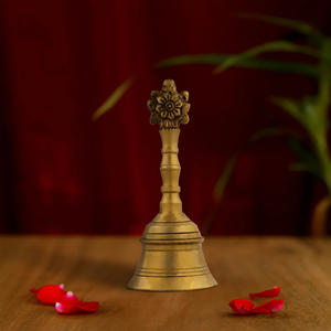 Cloche de prière en laiton ornée d'un trident sacré (trishul), disponible à prix de gros. - Product Image 6