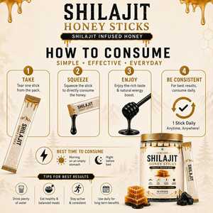Miel de Shilajit Traditionnel 30 Sachets 100% Naturels – Bâtonnets de Miel de Shilajit pour le Bien-être et l'Énergie - Product Image 4