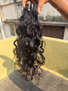 Extensions de cheveux humains vierges bouclés profonds non traités de haute qualité, 20 pouces, provenant du sud de l'Inde, en lots - Product Image 4