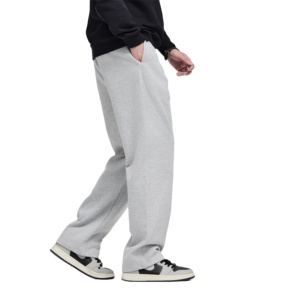 Otoño Invierno 2025, venta al por mayor, pantalones de chándal deportivos, cordón pesado, pierna ancha, Color sólido, cintura media, tela de lona ligera - Product Image 4