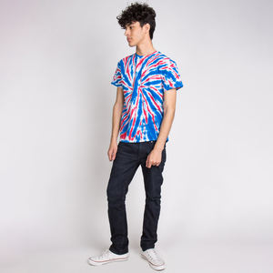 Camiseta de Jersey Sólida con Estampado Tie-Dye, Casual, para Hombre, Corte Regular, Personalizable, de Alta Calidad, 100% Algodón - Product Image 5