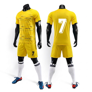 ชุดฟุตบอลสั่งทำพิเศษ สีแดงน้ำเงิน เสื้อเจอร์ซีย์ กางเกงขาสั้น เบอร์ 9 พิมพ์ลายด้วยความร้อน ระบายเหงื่อได้ดี แห้งเร็ว ด้านหน้า - Product Image 4