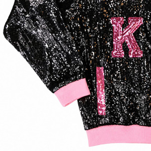 Custom Letterman <b>Sequin</b> Embroidery Ladies Baseball Varsity <b>Jacket</b> | Sorority Greek Apparel By Heritage Masonic Regalia - Product Image 6