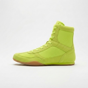 Custom Leather Lace-Up Boxing <b>Shoes</b> Men Women Lightweight High Top Breathable Training Footwear Flexible <b>Non</b> <b>Slip</b> Grip Sole Gym - Product Image 1