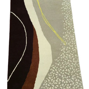 Tapis d'appoint en laine multicolore abstrait, prix d'usine, 8x12 pieds, tapis moderne tufté à la main, grand tapis contemporain pour salon - Product Image 1