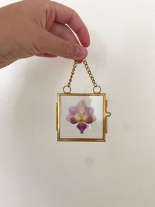 Wholesale Custom Vintage Brass Glass <b>Photo</b> <b>Frame</b> Hanging Geometric <b>Double</b> Glass Pressed Flower Herbarium Picture <b>Frame</b> Pic <b>Frame</b> - Product Image 1