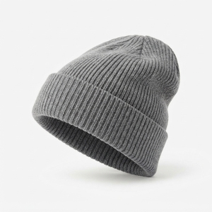 Unisex Rippled 3D Embroidery Rhinestone Ribbed Knit Beanie Hat Solid Color <b>Winter</b> <b>Cap</b> Casual Outdoor Wear 56-58CM Acrylic Cuff - Product Image 1