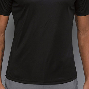 T-shirt sportif en polyester tricoté sur mesure pour hommes, idéal pour l'entraînement en salle de sport professionnel, tissu respirant à séchage rapide, kit de fabrication OEM - Product Image 5