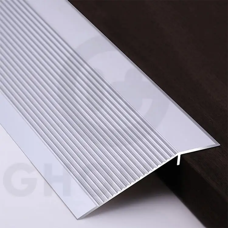 Sàn phụ kiện f hình dạng differnt mức nhôm gạch cạnh TRIM kim loại gạch để Vinyl Sàn Nhôm TRIM cho sàn gỗ