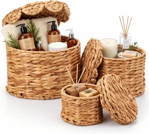 Handmade Storage Basket Natural Fiber Woven Basket Wholesale Custom OEM Manufacturer Vietnam Export Supplier - Product Image 4