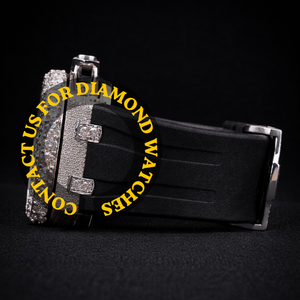 Montre homme moderne 45 mm, Buss VVS Diamond Sport, élégante, bracelet en acier inoxydable noir, mouvement à quartz, cadran en verre, chronographe - Product Image 2