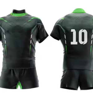 Printed Number Kit Short Sleeve Soft Fabric Latest Design Rugby Uniform Breathable Outdoor Sports Wear Rugby Uniform For Unisex - Product Image 1