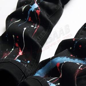 Vente en gros Street-Wear Blanked-Baggy Jeans Print-Jean Patches personnalisés-Designer Paint-Denim Jeans Hommes Pantalons avec des prix bon marché - Product Image 4