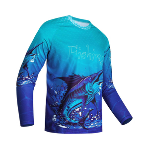 Custom Men’s Long Sleeve Fishing Shirts UPF 50+ UV Protection Quick Dry Breathable Outdoor Performance Fishing Shirt - Product Image 1