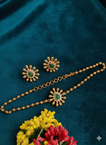 Juego de Joyería Artificial de Diseño Antiguo de Lujo, Juego de Collar con Gemas de Esmeralda Verde, Joyería de Moda para Mujer de Alta Calidad al por Mayor - Product Image 3