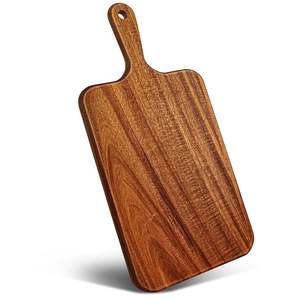 Planche à découper en bois massif pour la préparation culinaire en cuisine, planche à découper durable en bois pour légumes, fruits, viande, pain - Product Image 2