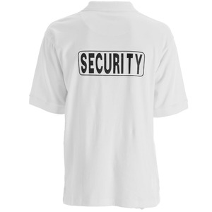 เสื้อโปโลแขนสั้นสีขาวสำหรับยามรักษาความปลอดภัย พร้อมกางเกงขายาว เสื้อเชิ้ตผู้ชายผ้าฝ้าย ชุดยูนิฟอร์มยามรักษาความปลอดภัย - Product Image 2