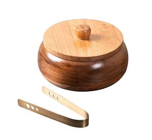 Meilleure offre : marmite en bois sculptée à la main, écologique, design moderne et luxueux, article de cuisine pour un usage quotidien, cadeau unique pour la maison et les restaurants - Product Image 2