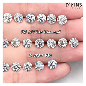 เพชร D'Vins Jewels 1 กะรัต สี D รูปทรงกลมเจียระไนแบบบริลเลียนท์ เพชรเพาะเลี้ยงในห้องปฏิบัติการ สำหรับทำเครื่องประดับ - Product Image 2